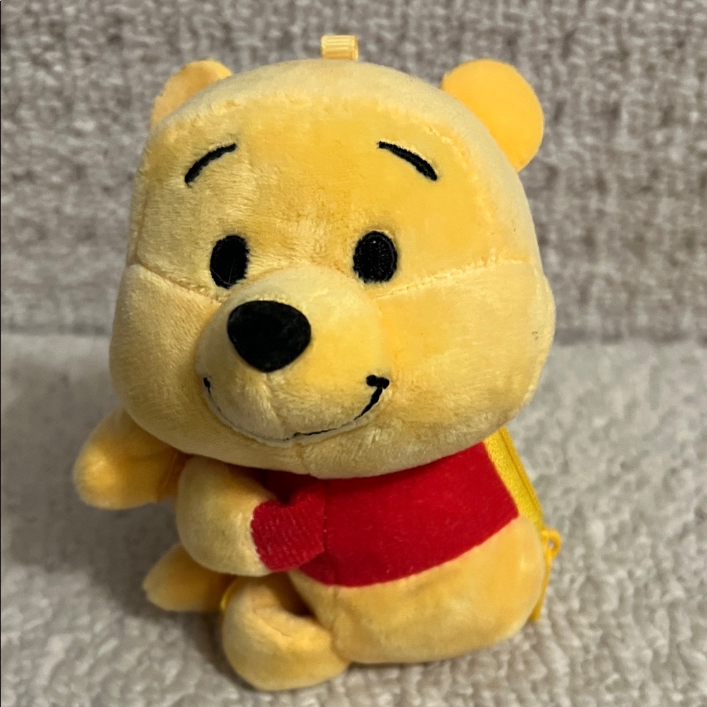 Disney Pooh Plush Bear with Zippered Change Purse Compartment and Velcro limbs